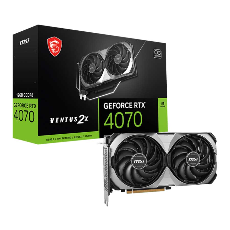 کارت گرافیک ام اس آی مدل GeForce RTX 4070 VENTUS 2X E1 12G OC GDDR6