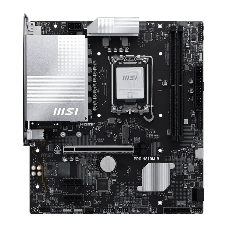 MSI PRO H810M-B DDR5 Micro ATX LGA1851 Motherboard مادربرد ام اس آی