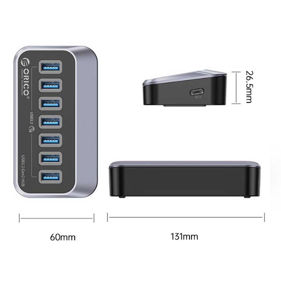 هاب USB 3.2 هفت پورت اوریکو مدل M37A-G2-05