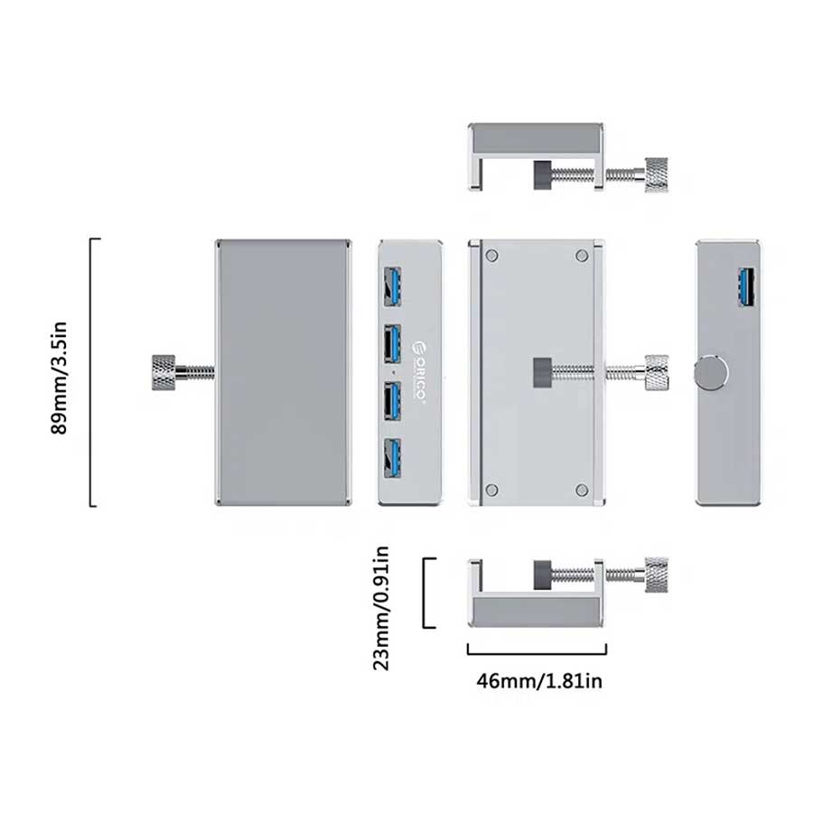 هاب USB 3.0 چهار پورت اوریکو مدل MH4PU-P