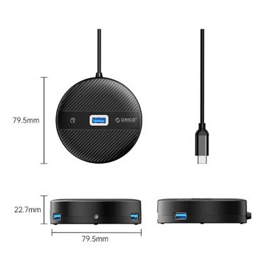 هاب USB-C چهار پورت اوریکو مدل YS4-C3-10