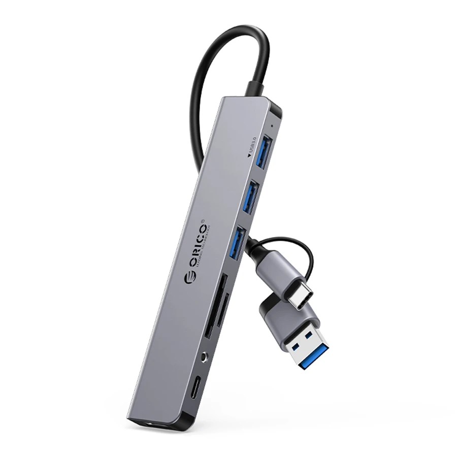 ORICO YSA8-U3 USB-C 8-in-1 Hub هاب هشت پورت USB-C اوریکو