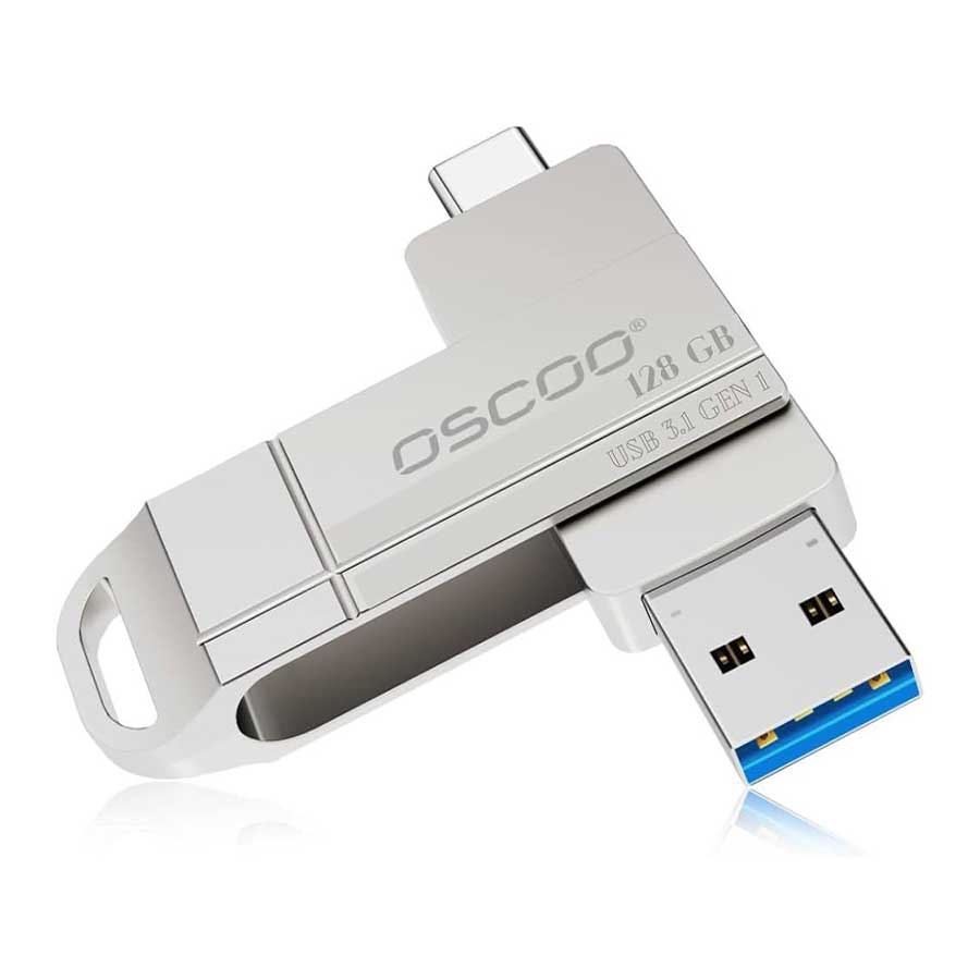 فلش مموری 128 گیگابایت USB 3.1 و USB-C اسکو مدل CU-002