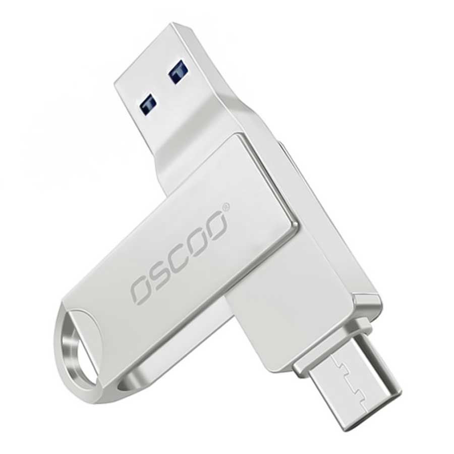 فلش مموری 128 گیگابایت USB 3.1 و USB-C اسکو مدل CU-002