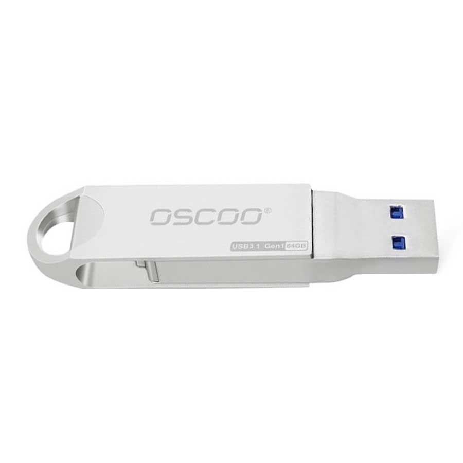 فلش مموری 128 گیگابایت USB 3.1 و USB-C اسکو مدل CU-002