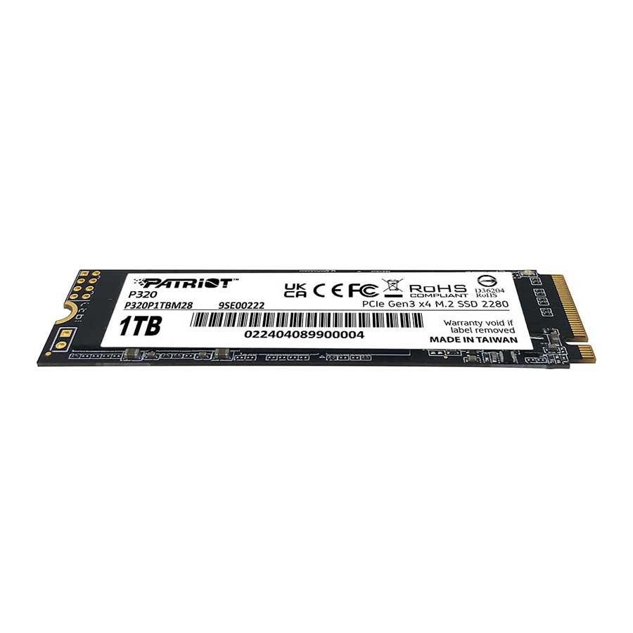 اس اس دی 1 ترابایت پاتریوت مدل P320 M.2 2280 PCIe Gen3 NVMe