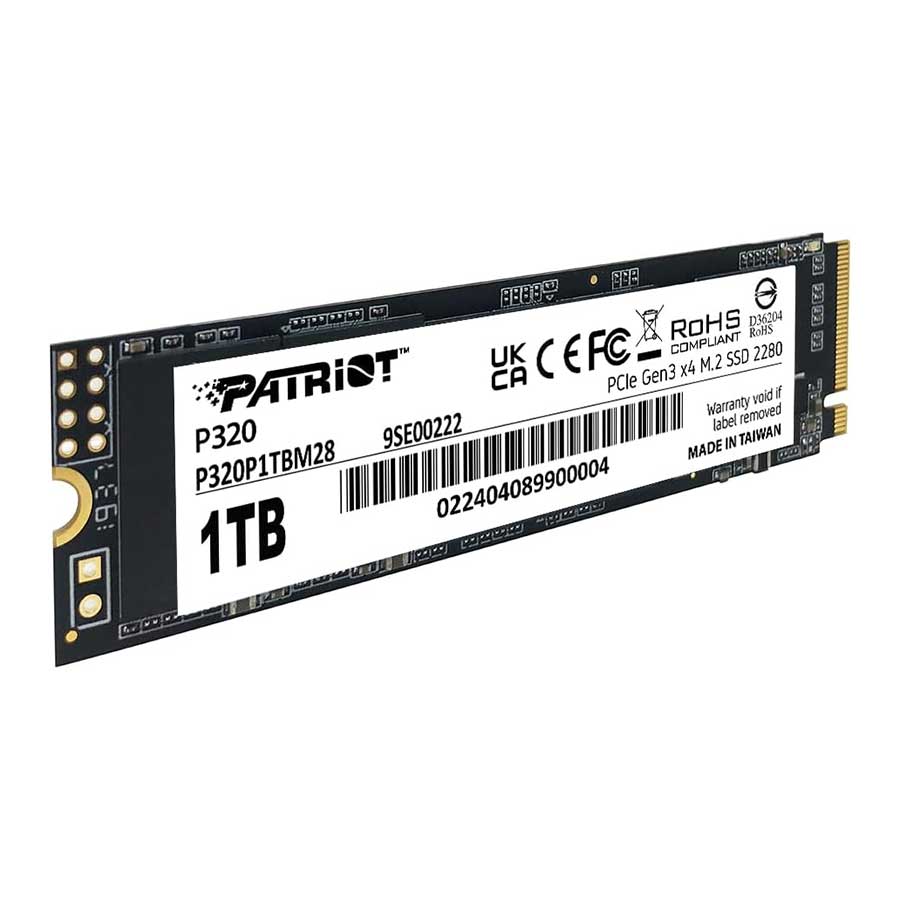 اس اس دی 1 ترابایت پاتریوت مدل P320 M.2 2280 PCIe Gen3 NVMe