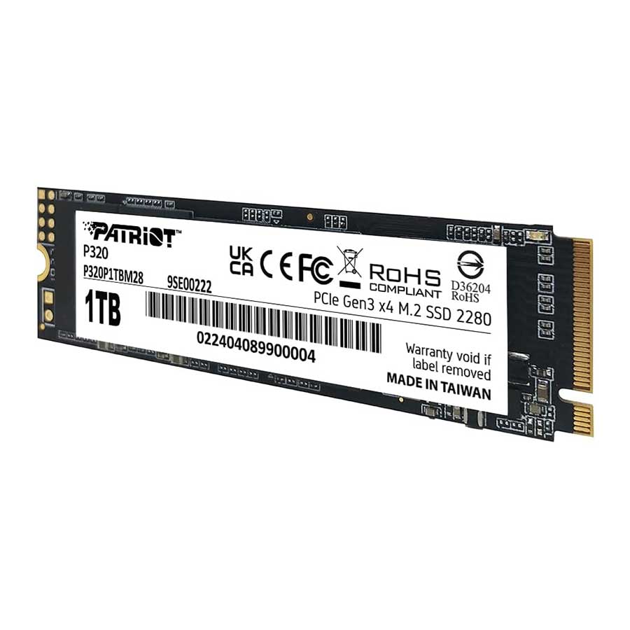 اس اس دی 1 ترابایت پاتریوت مدل P320 M.2 2280 PCIe Gen3 NVMe