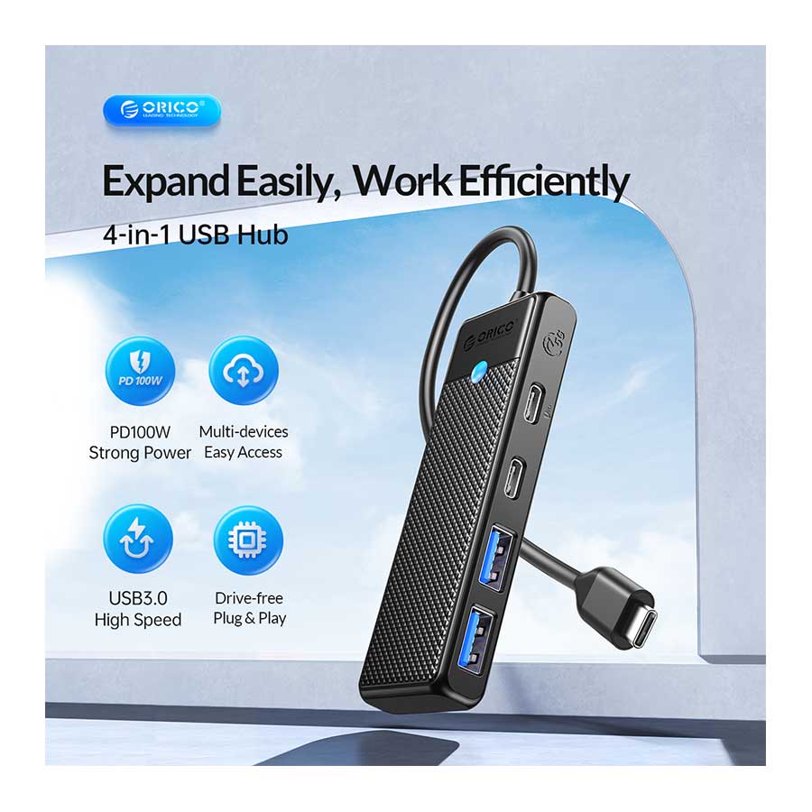 هاب USB-C چهار پورت اوریکو مدل PAPW2AC C3