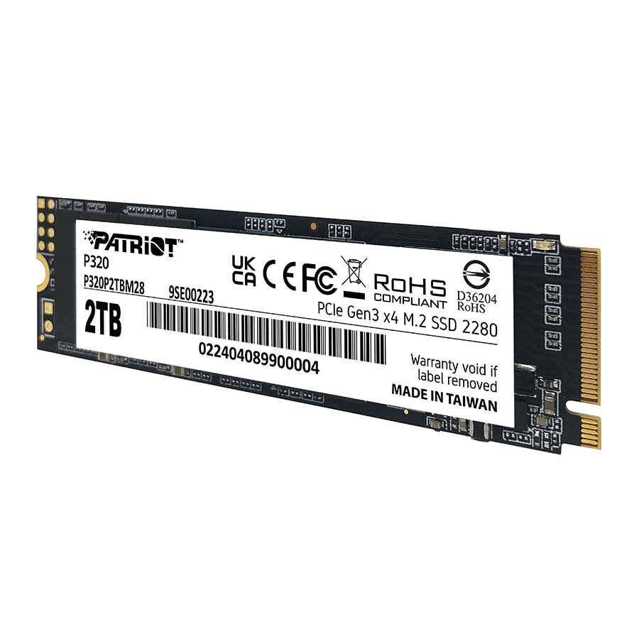 اس اس دی 2 ترابایت پاتریوت مدل P320 M.2 2280 PCIe Gen3 NVMe