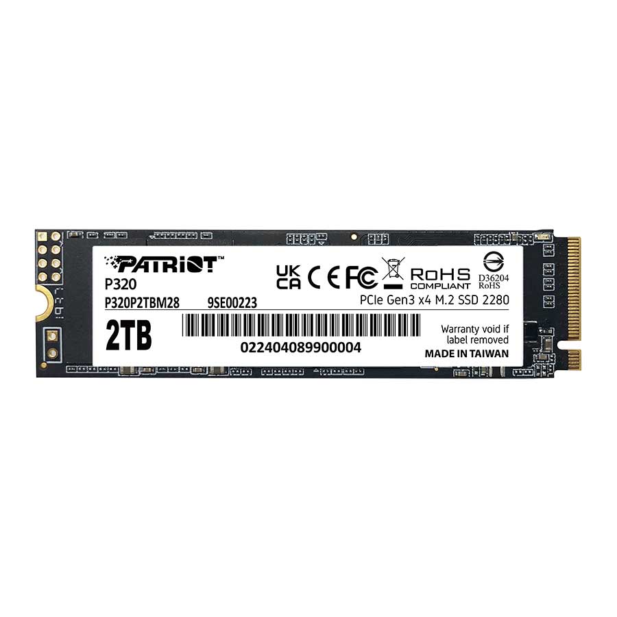 اس اس دی 2 ترابایت پاتریوت مدل P320 M.2 2280 PCIe Gen3 NVMe