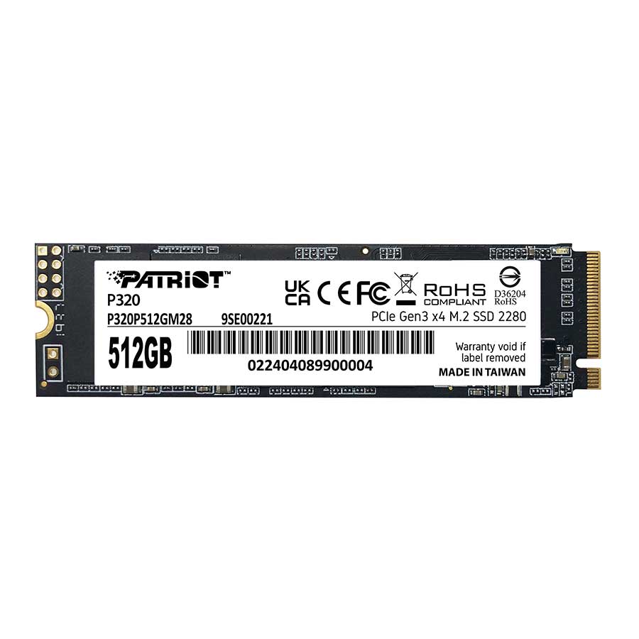 اس اس دی 512 گیگابایت پاتریوت مدل P320 M.2 2280 PCIe Gen3 NVMe