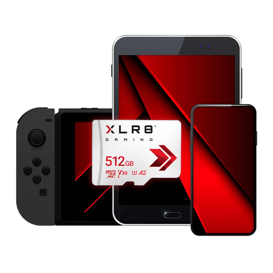 کارت حافظه microSDXC گیمینگ پی ان وای مدل XLR8 GAMING CLASS 10 U3 V30 512GB