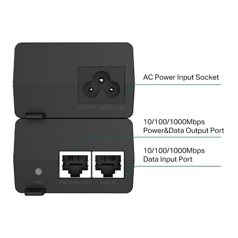 انتقال دهنده برق و دیتا گیگابیت +PoE تی‌ پی لینک مدل POE160S