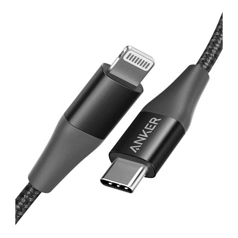 کابل 0.9 متری تبدیل USB-C به لایتنینگ انکر مدل PowerLine +II A8652