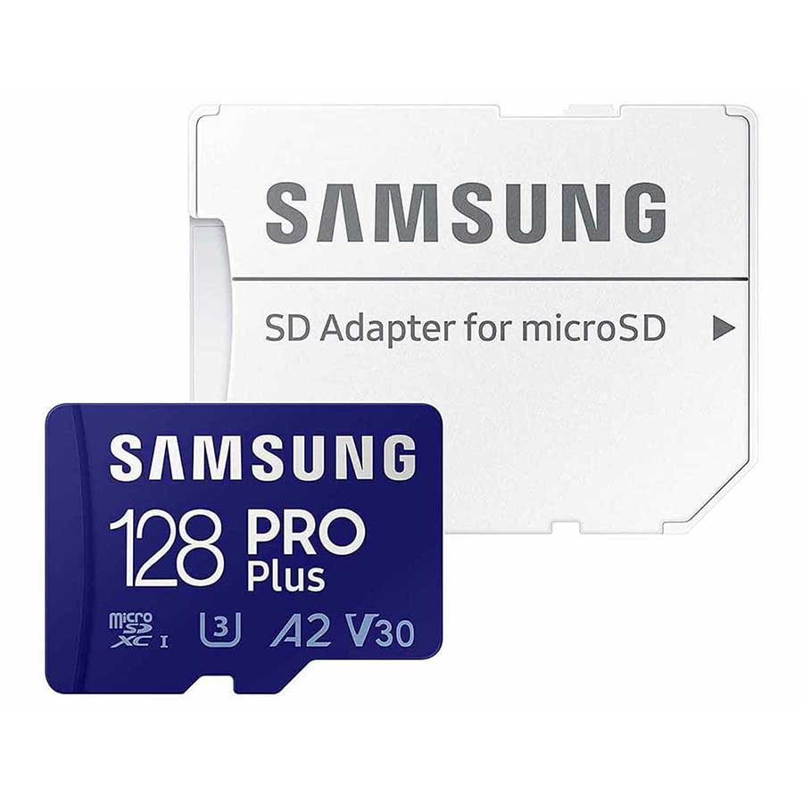 کارت حافظه MicroSDXC سامسونگ مدل PRO Plus UHS-I U3 A2 V30 Class 10 128GB 160MB/s