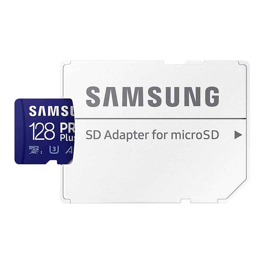 کارت حافظه MicroSDXC سامسونگ مدل PRO Plus UHS-I U3 A2 V30 Class 10 128GB 160MB/s