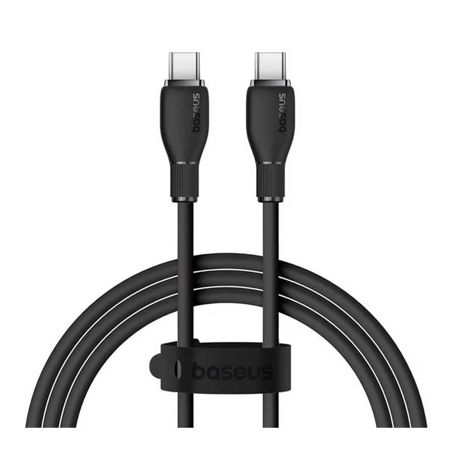 کابل تبدیل 1.2 متر USB-C به USB-C بیسوس مدل Pudding P10355702111-B1