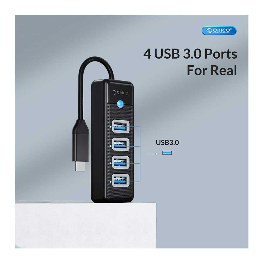 هاب USB-C چهار پورت اوریکو مدل PW4U-C3