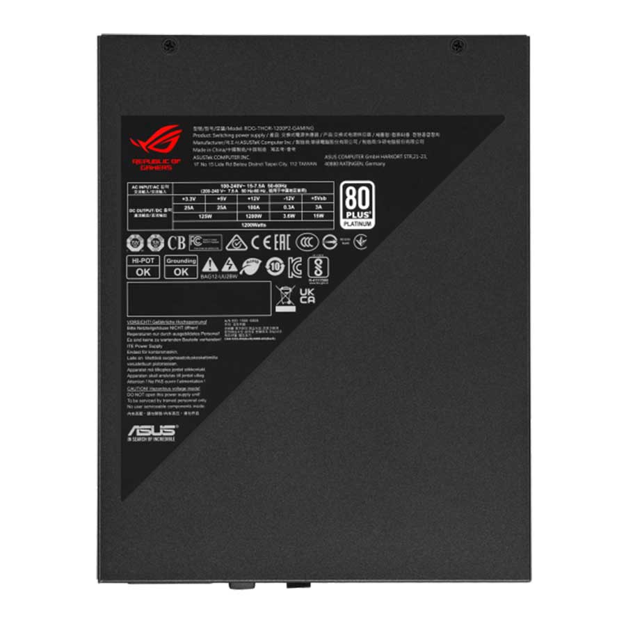 پاور کامپیوتر 1200 وات تمام ماژولار ایسوس مدل ROG-THOR-1200P2-GAMING