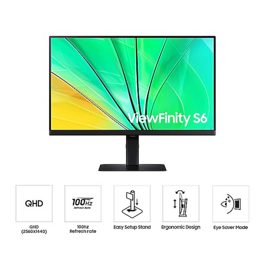 مانیتور 24 اینچ سامسونگ مدل ViewFinity S6 S60D LS24D600EAUXEN