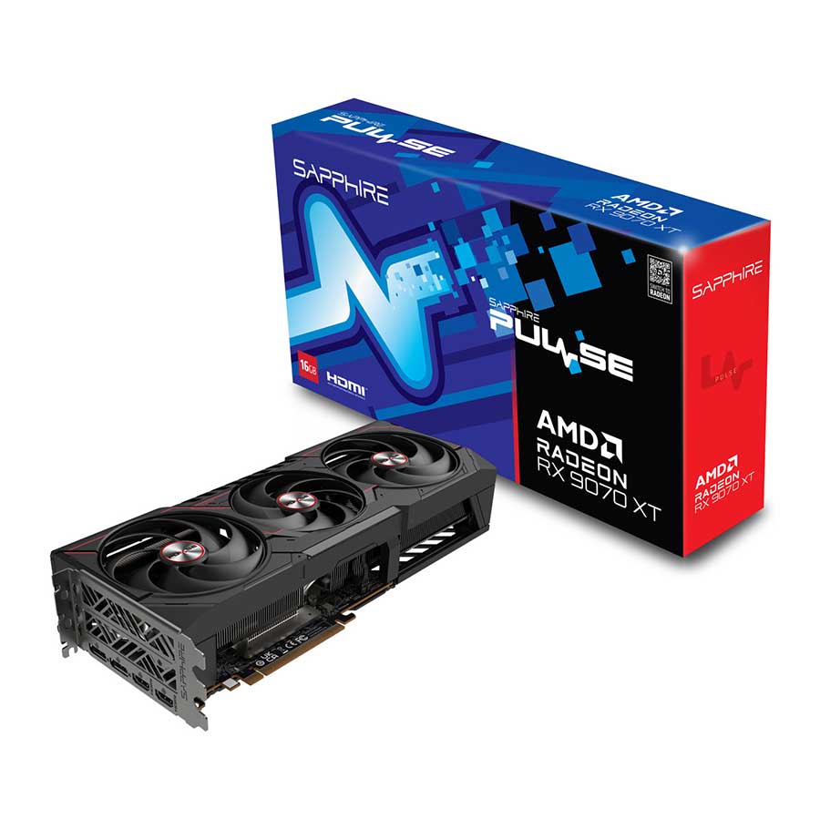 کارت گرافیک سافایر مدل PULSE AMD Radeon RX 9070 XT 16GB GDDR6