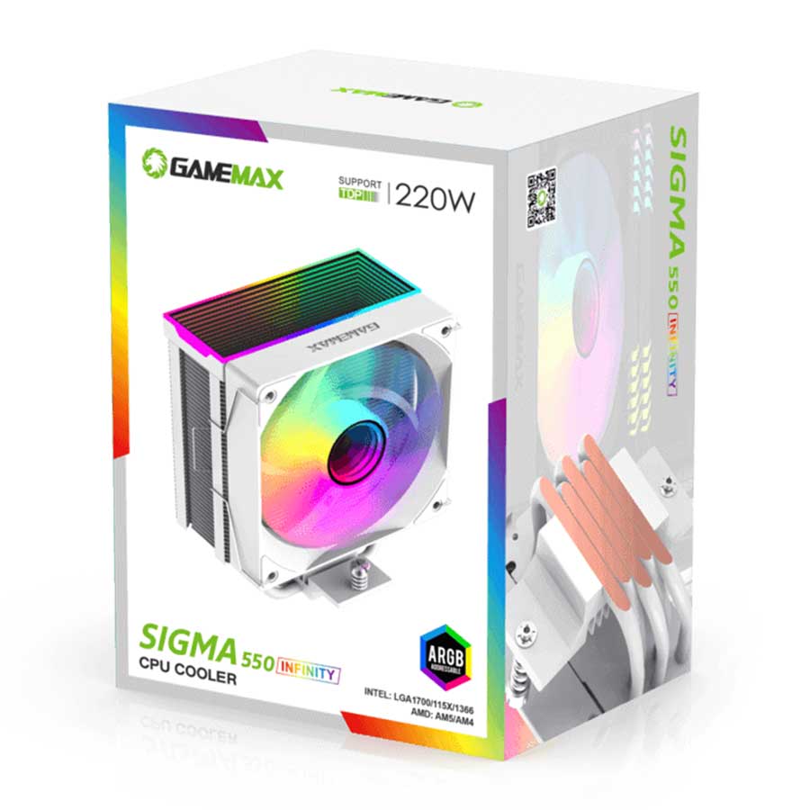 خنک کننده پردازنده گیم مکس مدل Sigma 550 Infinity WH