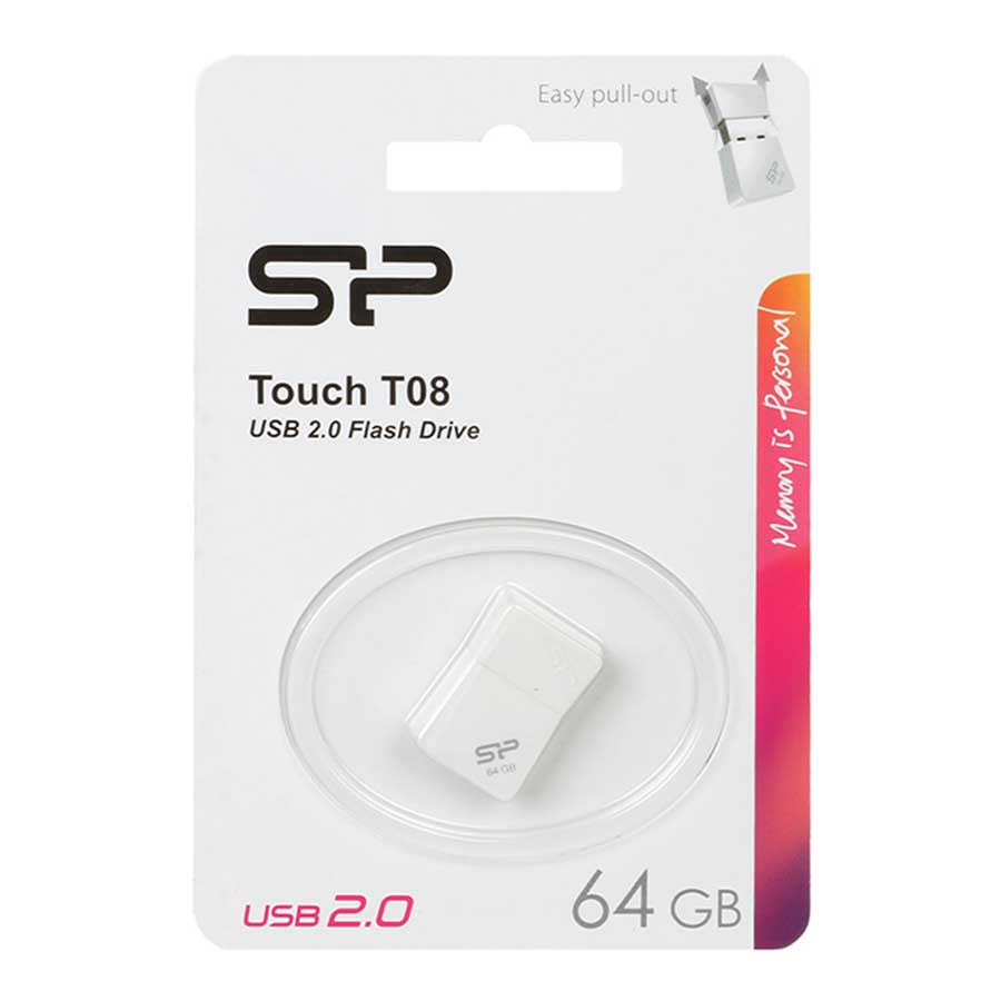 فلش مموری 64 گیگابایت USB 2.0 سیلیکون پاور مدل Touch T08