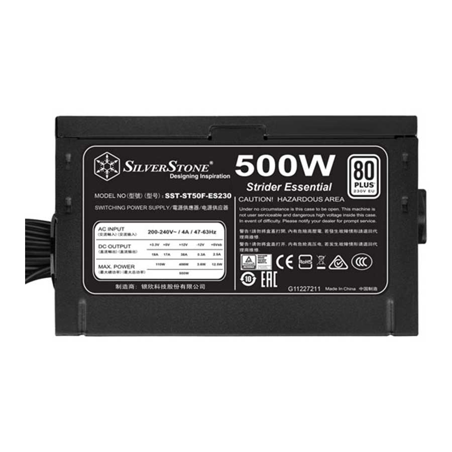 پاور کامپیوتر 500 وات تمام ماژولار سیلوراستون مدل SST-ST50F-ES230-BK