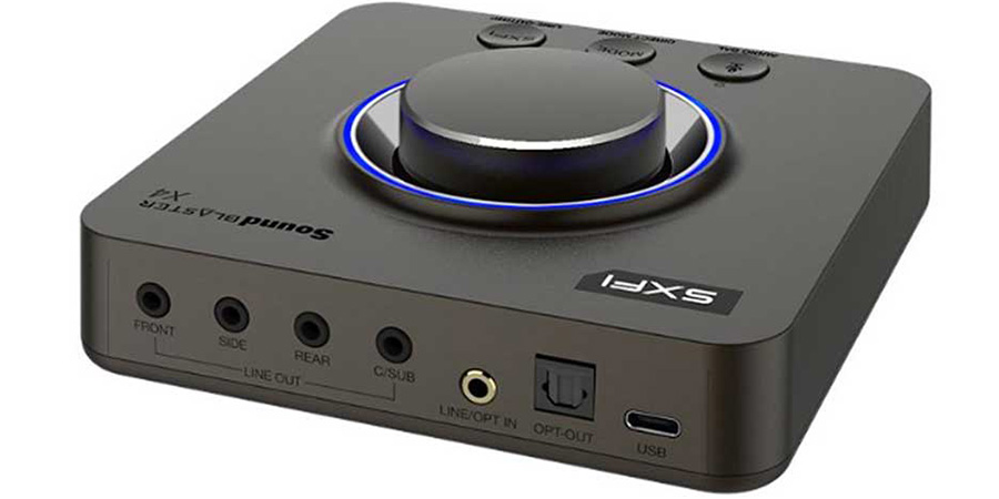 قسمت پشتی کارت صدا Sound Blaster X4