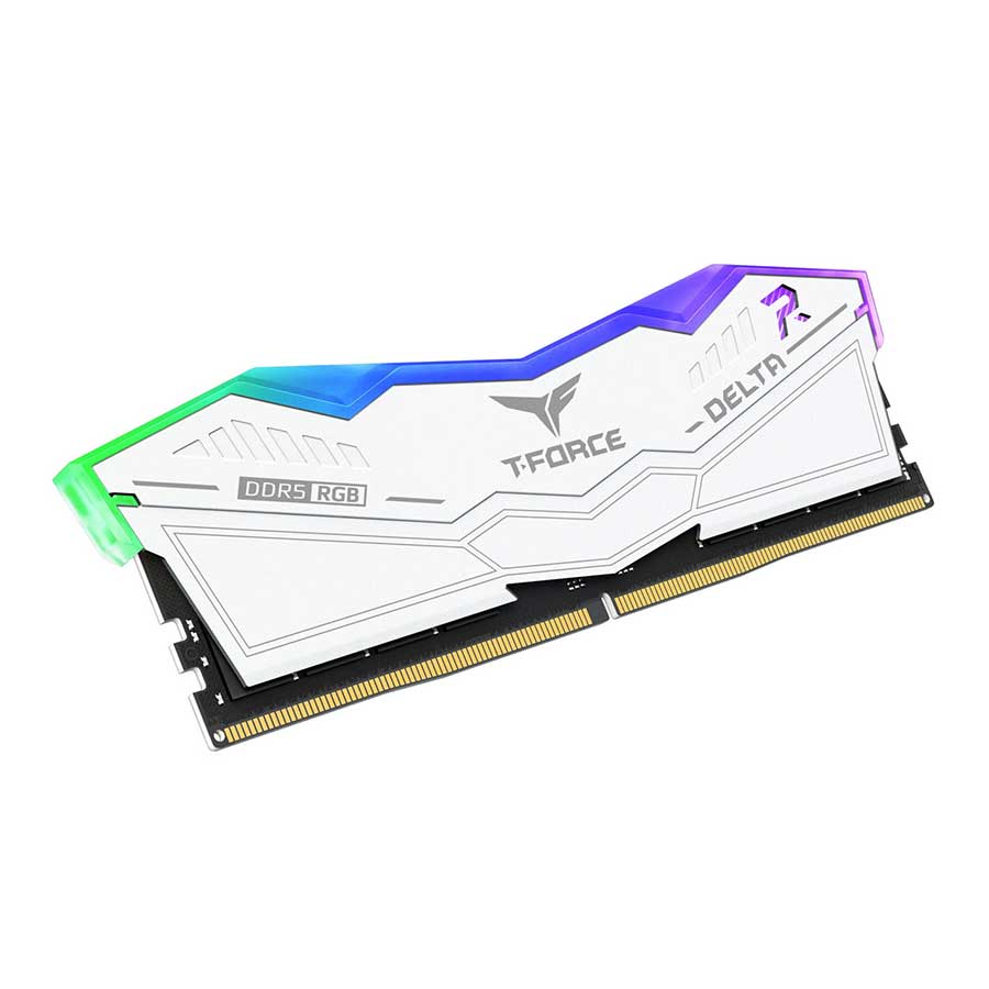 رم تیم گروپ مدل T-Force DELTA RGB Black DDR5 White Dual