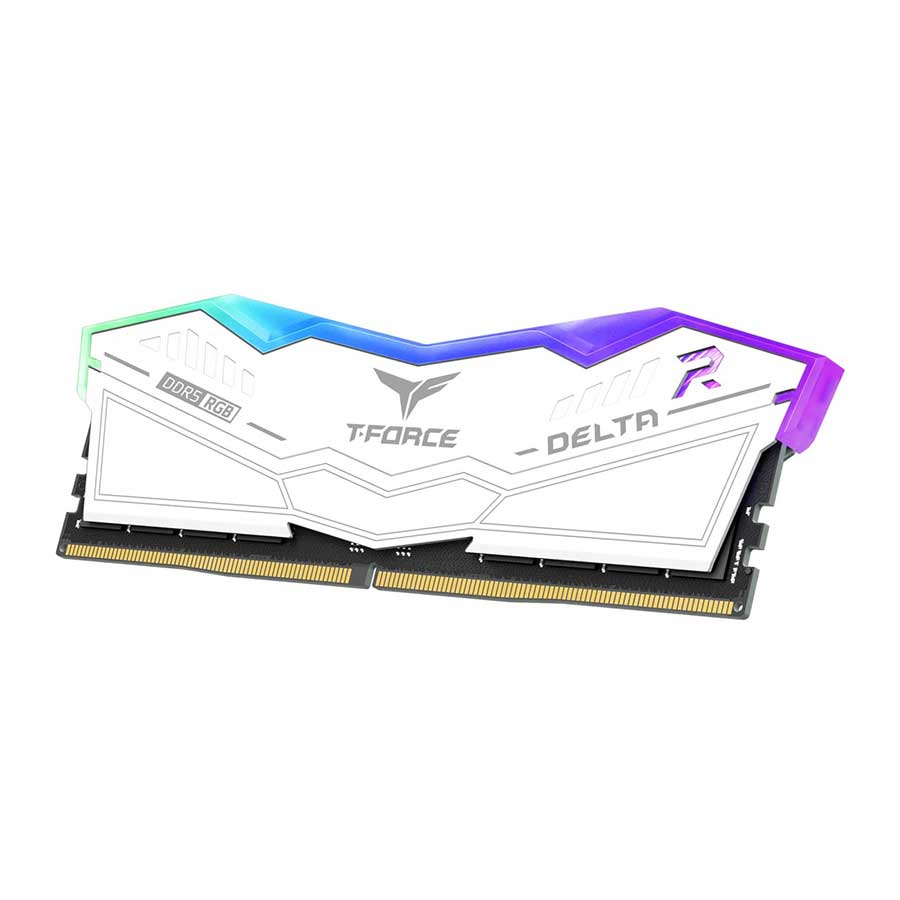 رم تیم گروپ مدل T-Force DELTA RGB Black DDR5 White Dual