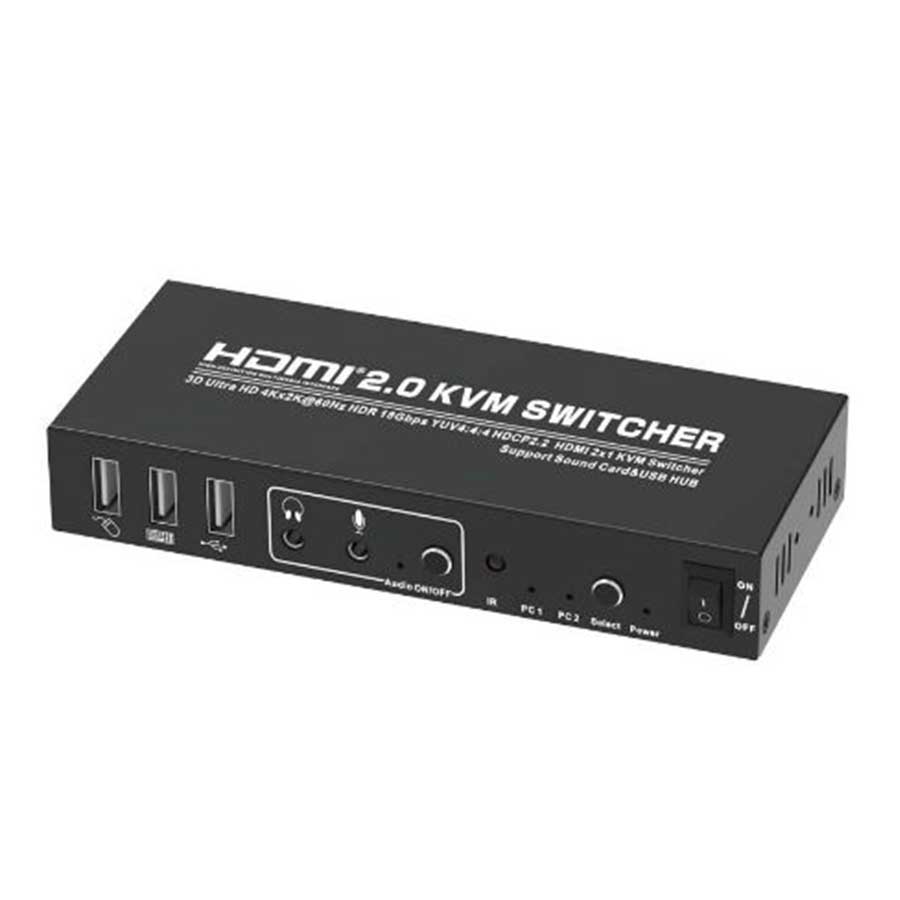 سوییچ 2 پورت KVM تی سی تی مدل TC-KSW-21U