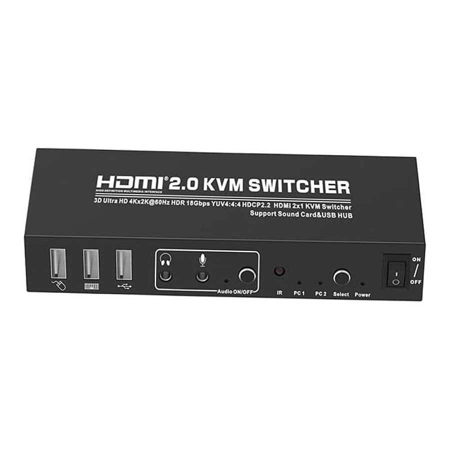 سوییچ 2 پورت KVM تی سی تی مدل TC-KSW-21U