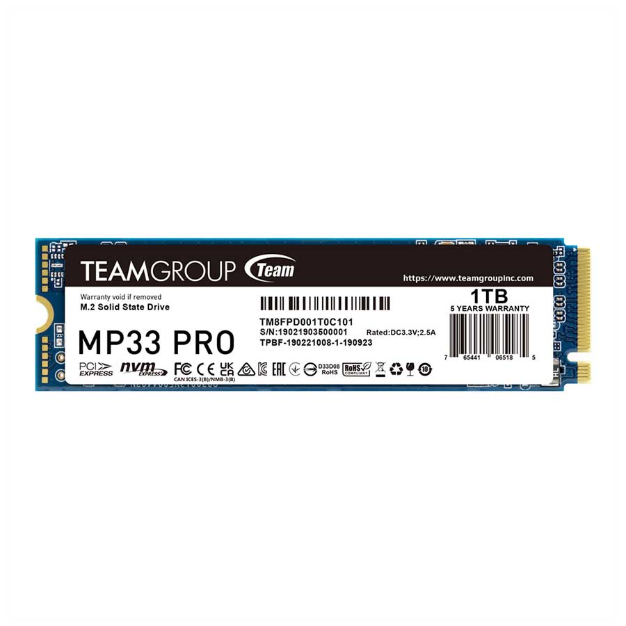 اس اس دی 1 ترابایت تیم گروپ مدل MP33 PRO M.2 2280 PCIe NVMe