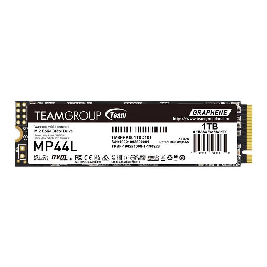 اس اس دی 1 ترابایت تیم گروپ مدل MP44L M.2 PCIe 4.0 NVMe