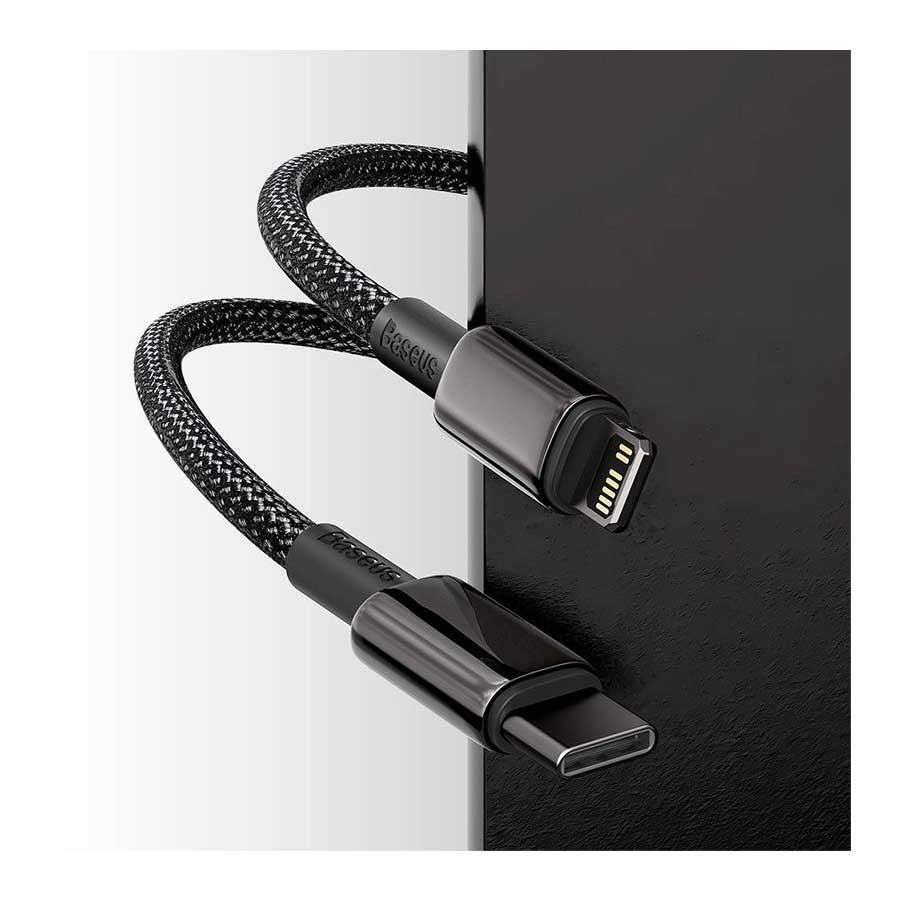 کابل تبدیل 2 متری USB-C به لایتنینگ باسئوس Tungsten Gold CATLWJ-A01