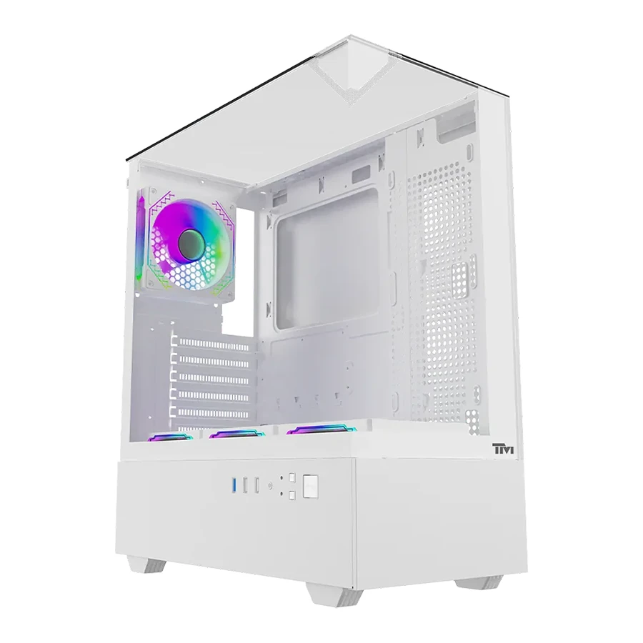 Twisted Minds Fury White Mid Tower Gaming Computer Case کیس کامپیوتر تویستد مایندز