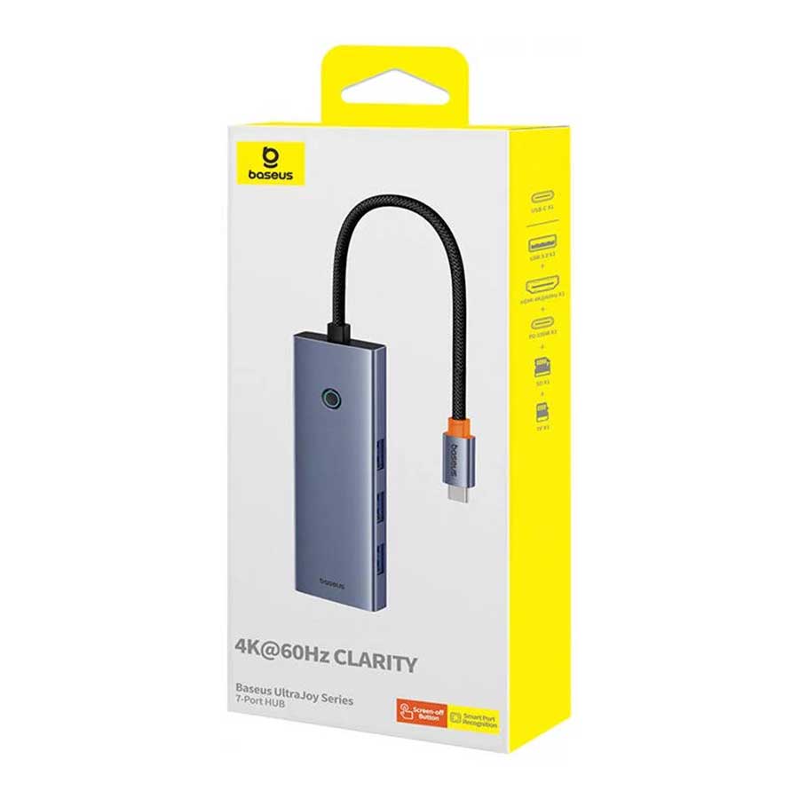 هاب USB-C هفت پورت بیسوس مدل UltraJoy B00052803811-00