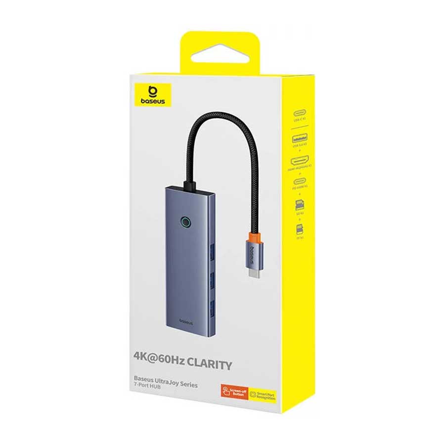 هاب USB-C هفت پورت بیسوس مدل UltraJoy B00052803811-01