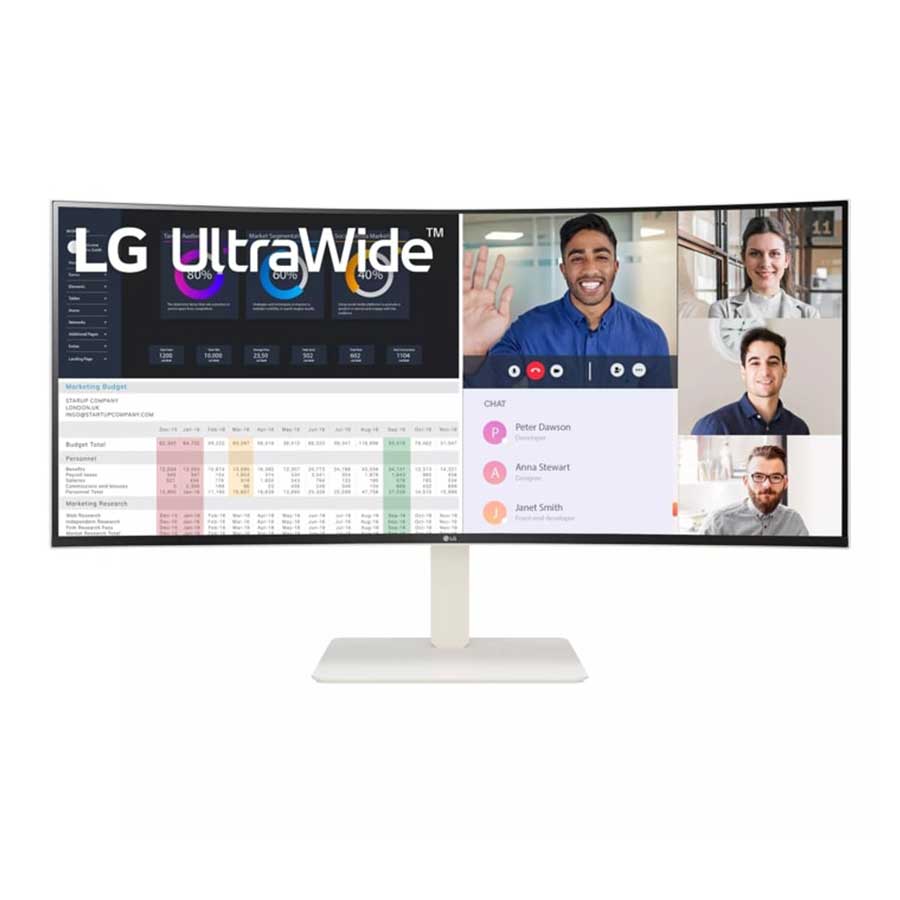 مانیتور خمیده 38 اینچ ال جی مدل UltraWide 38WR85QC-W