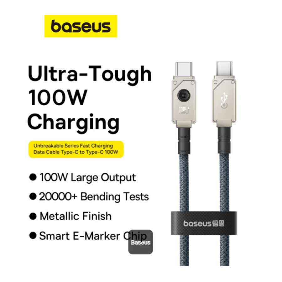 کابل تبدیل 1 متری USB-C به USB-C بیسوس مدل Unbreakable P10355800221-00