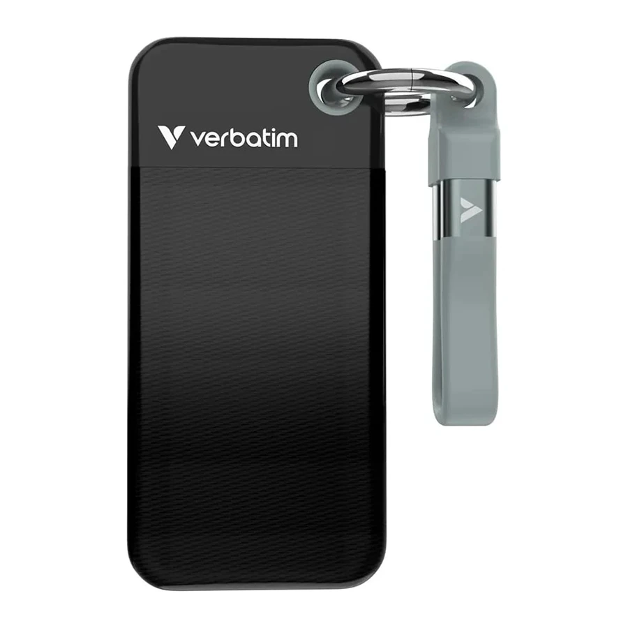 Verbatim Pocket 1TB USB 3.2 Gen2 External SSD اس اس دی اکسترنال 1 ترابایت USB 3.2 ورباتیم