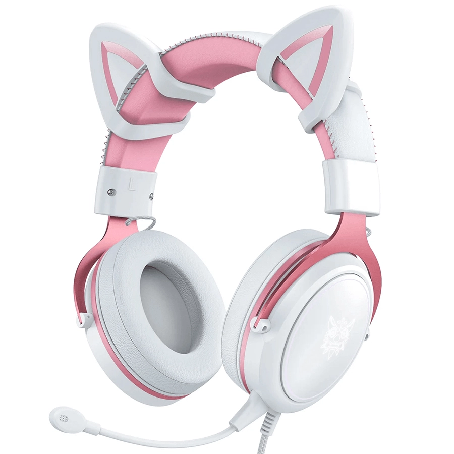 X10 White Pink هدست گیمینگ باسیم اونیکوما مدل X10 White Pink