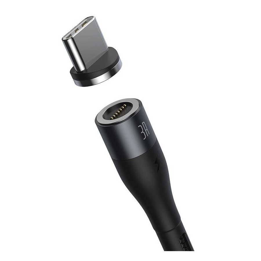 کابل تبدیل USB به USB-C باسئوس مدل Zinc Magnetic CATXC-MG1