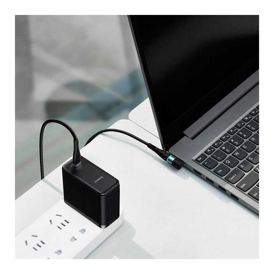 کابل تبدیل 2 متری USB-C به سوزنی DC بیسوس مدل Zinc Magnetic CATXC-T01