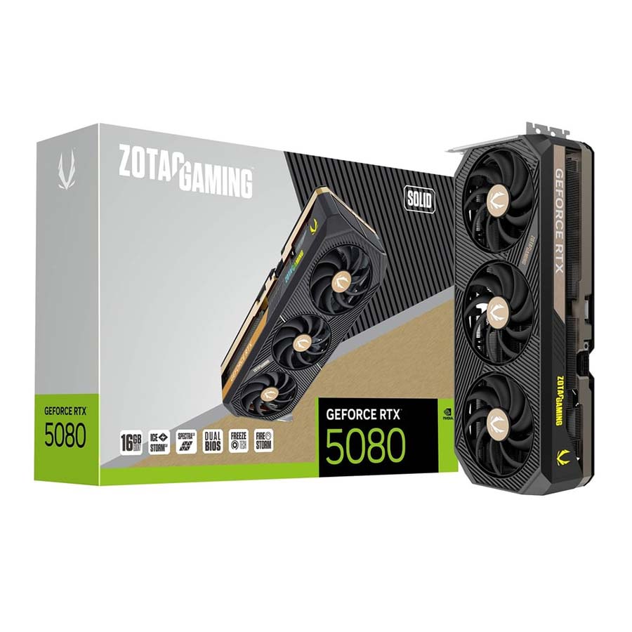 کارت گرافیک زوتک مدل GAMING GeForce RTX 5080 SOLID 16GB GDDR7